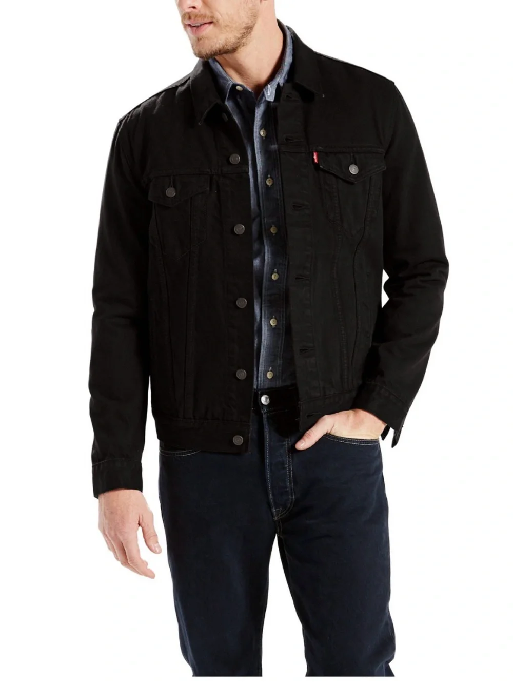 Levi's Men's Black Button-Up Shirt Jacket - Picture 5 of 5